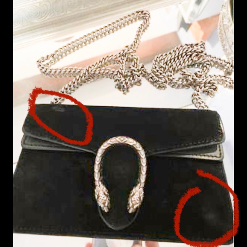 Black Gucci super mini suede Dionysus.